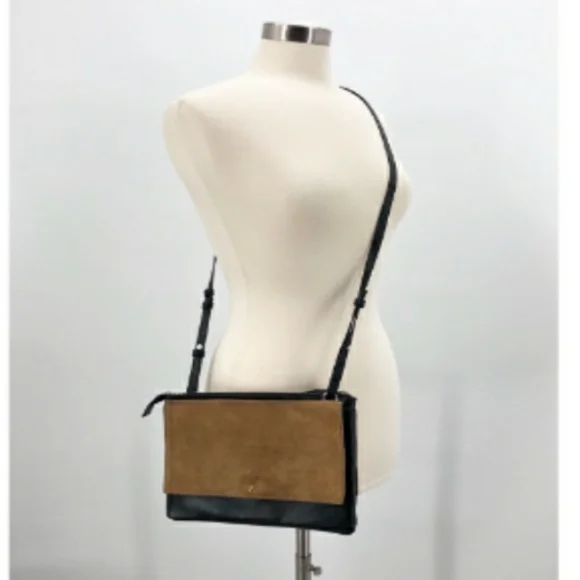 Zara Suede Leather Envelope Crossbody - Picture 1 of 8